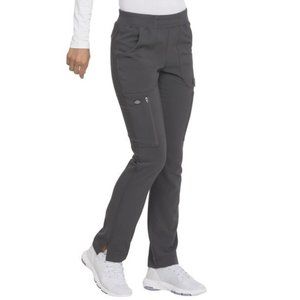 Dickies Advance Women Scrubs Pant, Mid Rise Tapered Leg Pull-on Small NWT